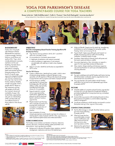 Parkinsons Yoga Teacher Training Poster